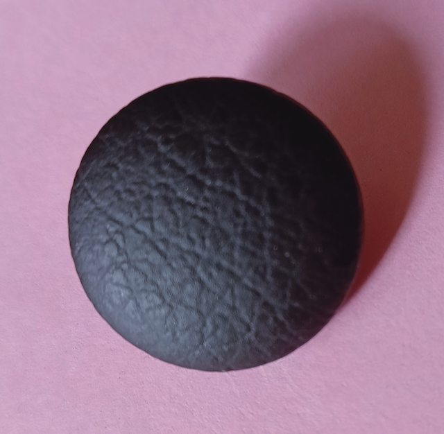Knöpfe Leder Echt Schwarz - 1